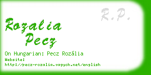 rozalia pecz business card